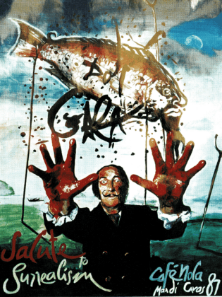 Cafe Nola mardi gras 1987 poster