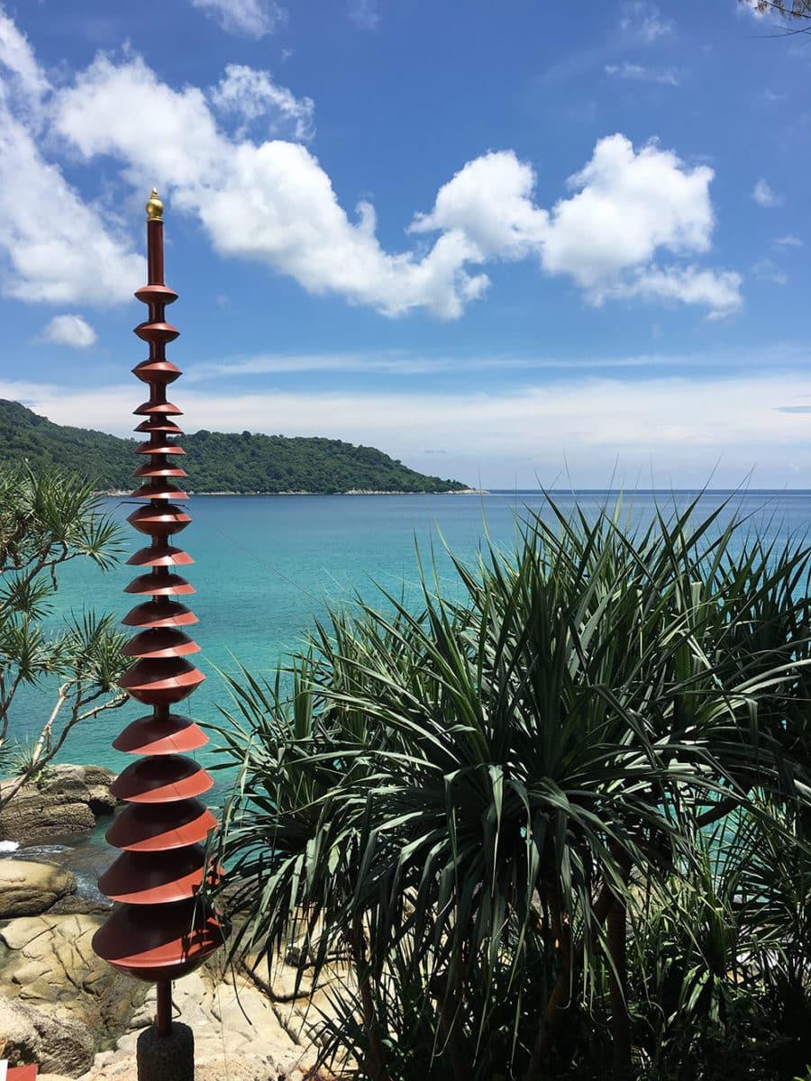 Interesting sculptures intrigue the eye on the Villa Royale property