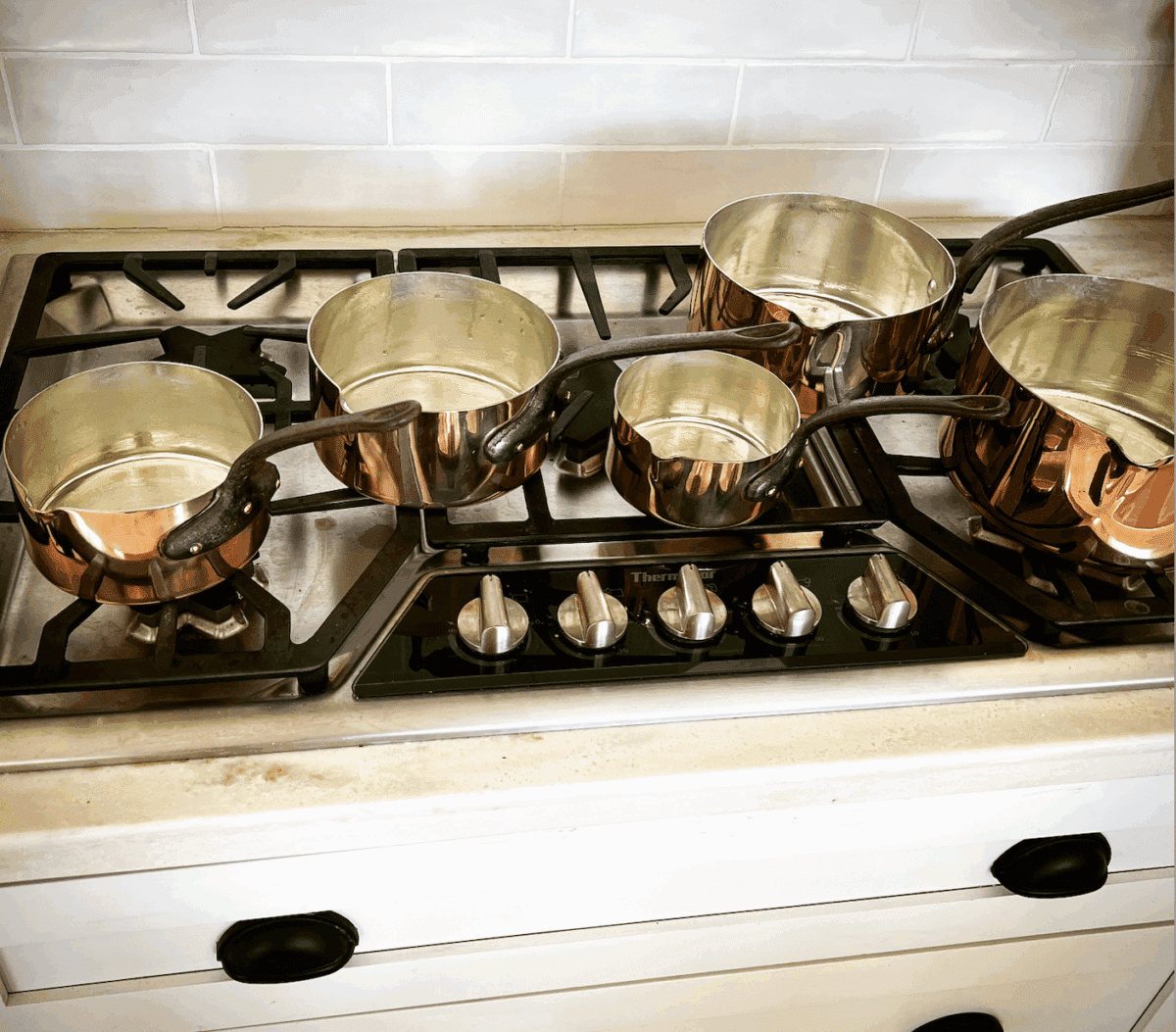 Tin Lined Copper Pot Set