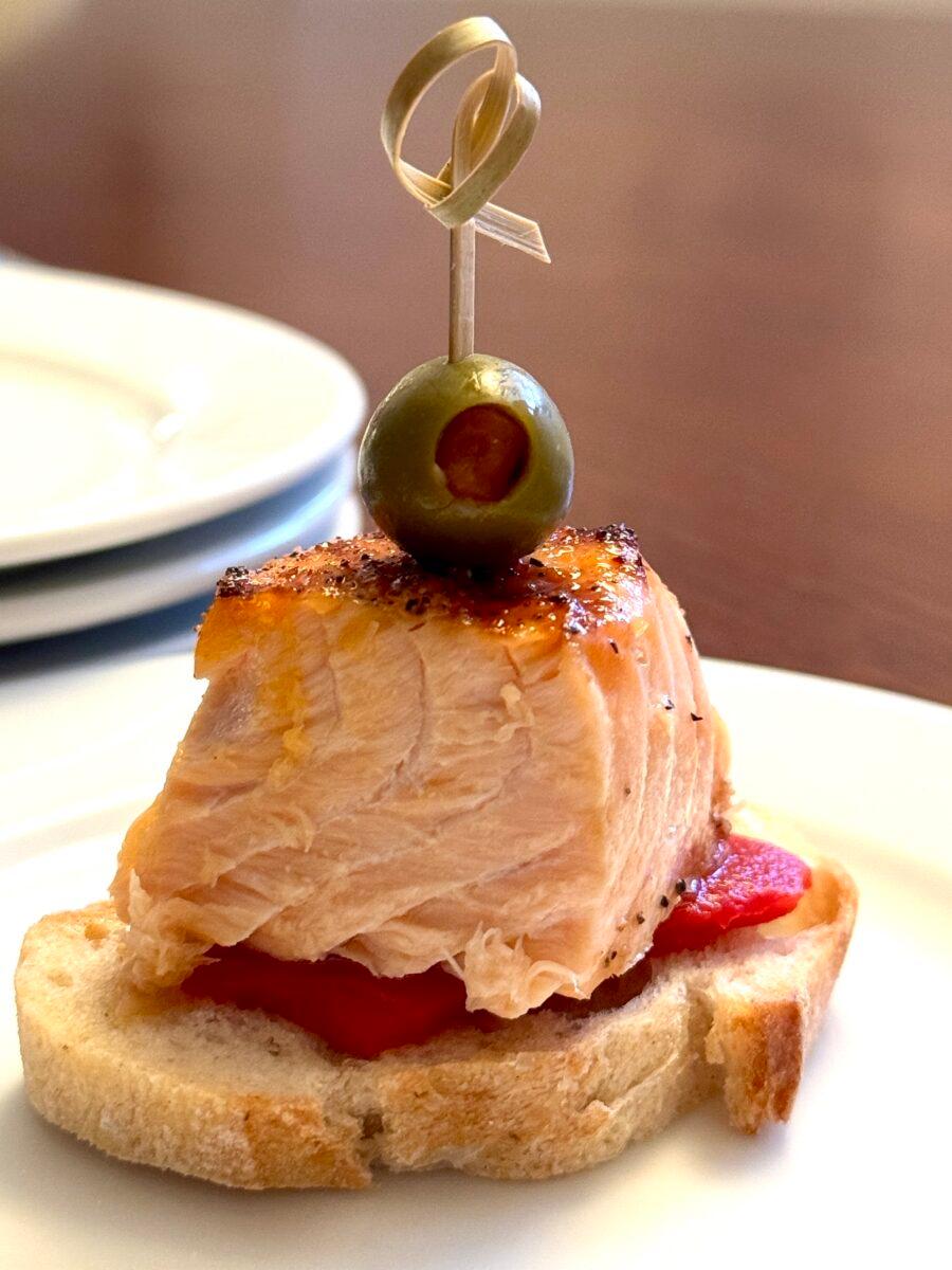 Salmon pintxo